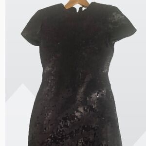 Ann Taylor sequin black dress size 2